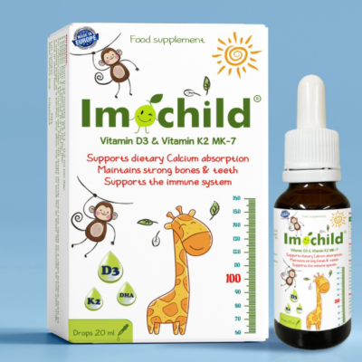 Imochild bổ sung Vitamin D3 K2 DHA giúp bé cao lớn thông minh | Nhập khẩu chính hãng Tây ban Nha