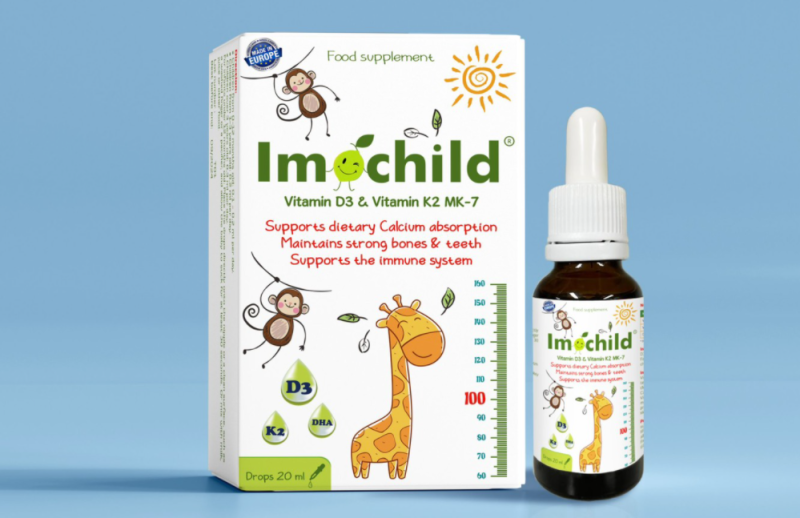 Imochild bổ sung Vitamin D3 K2 DHA giúp bé cao lớn thông minh | Nhập khẩu chính hãng Tây ban Nha