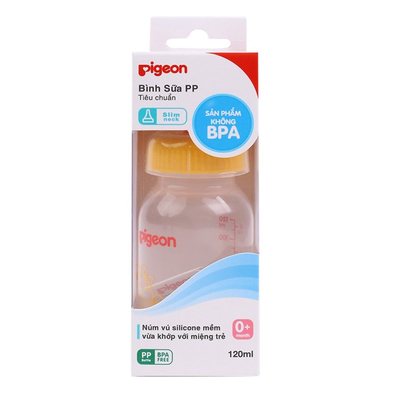 Bình Sữa Nhựa Pigeon PP Tiêu Chuẩn Hình Vịt 120ml