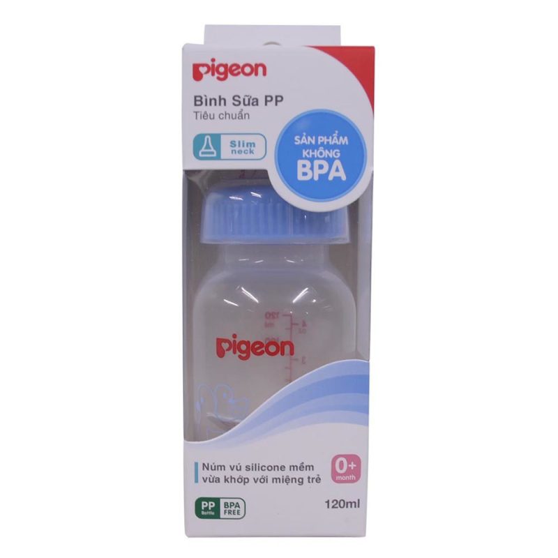 Bình Sữa Nhựa Pigeon PP Tiêu Chuẩn Hình Vịt 120ml