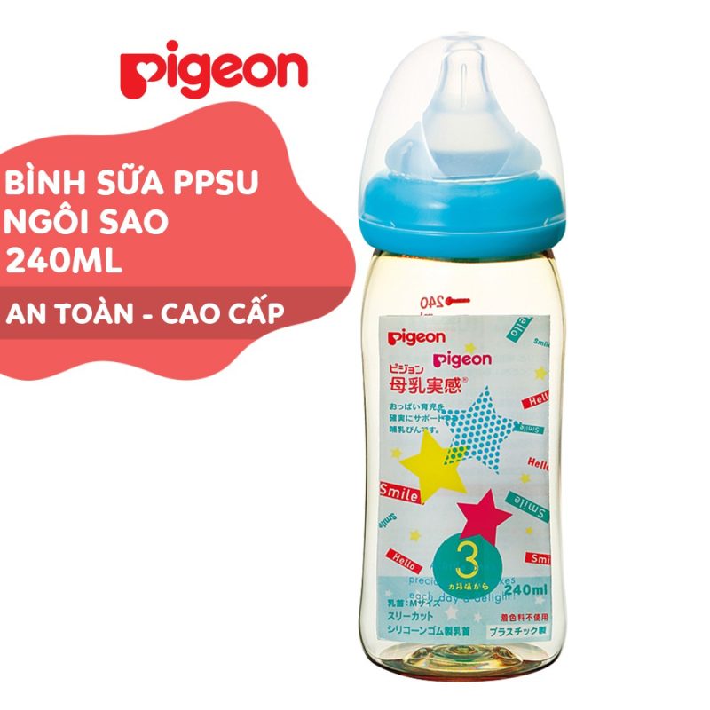 Bình Sữa PPSU Plus Ngôi Sao Pigeon 160ml/240ml