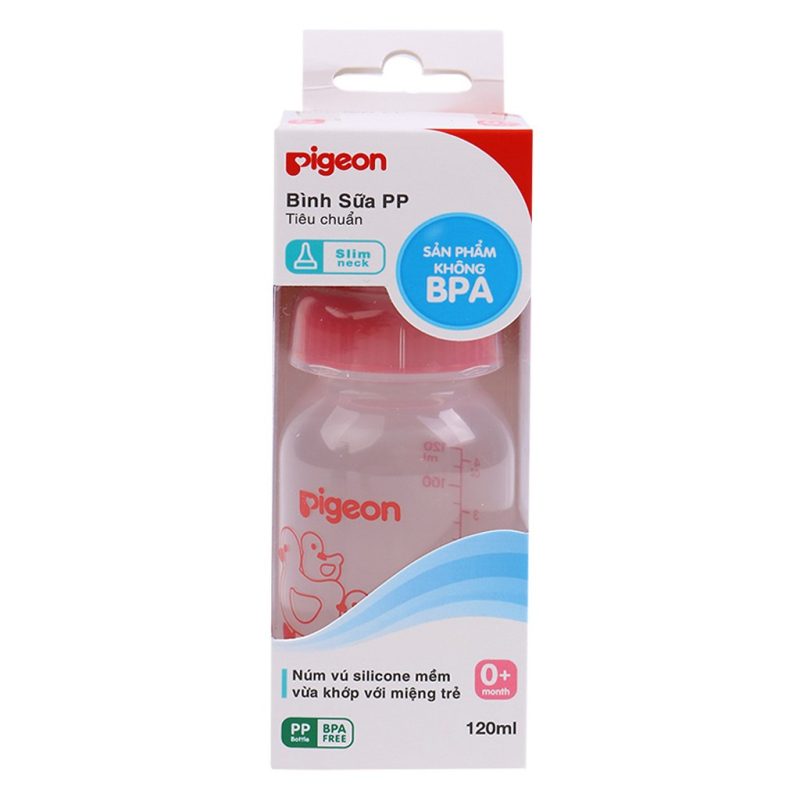 Bình Sữa Nhựa Pigeon PP Tiêu Chuẩn Hình Vịt 120ml