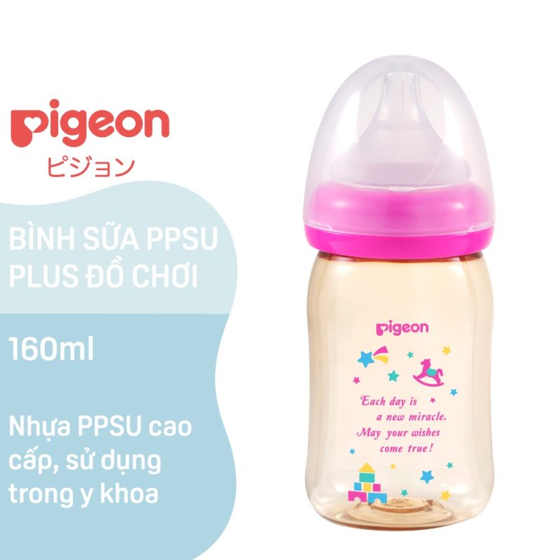 Bình Sữa PPSU Plus Pigeon Hình Đồ Chơi 160/240ML